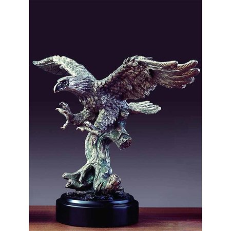 MARIAN IMPORTS Pewter Eagle Sculpture 15 x 9.5 in. 41113